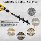 Tegarbed Auger Drill Bit for Planting 2 Pack,1.6x16 inch&3.5x16 inch,Auger Drill Bit Suitable for 3/8'' Hex Drill Driver,Garden Spiral Hole and Planter for Bulbs,Fence Posts,and Umbrella Holes