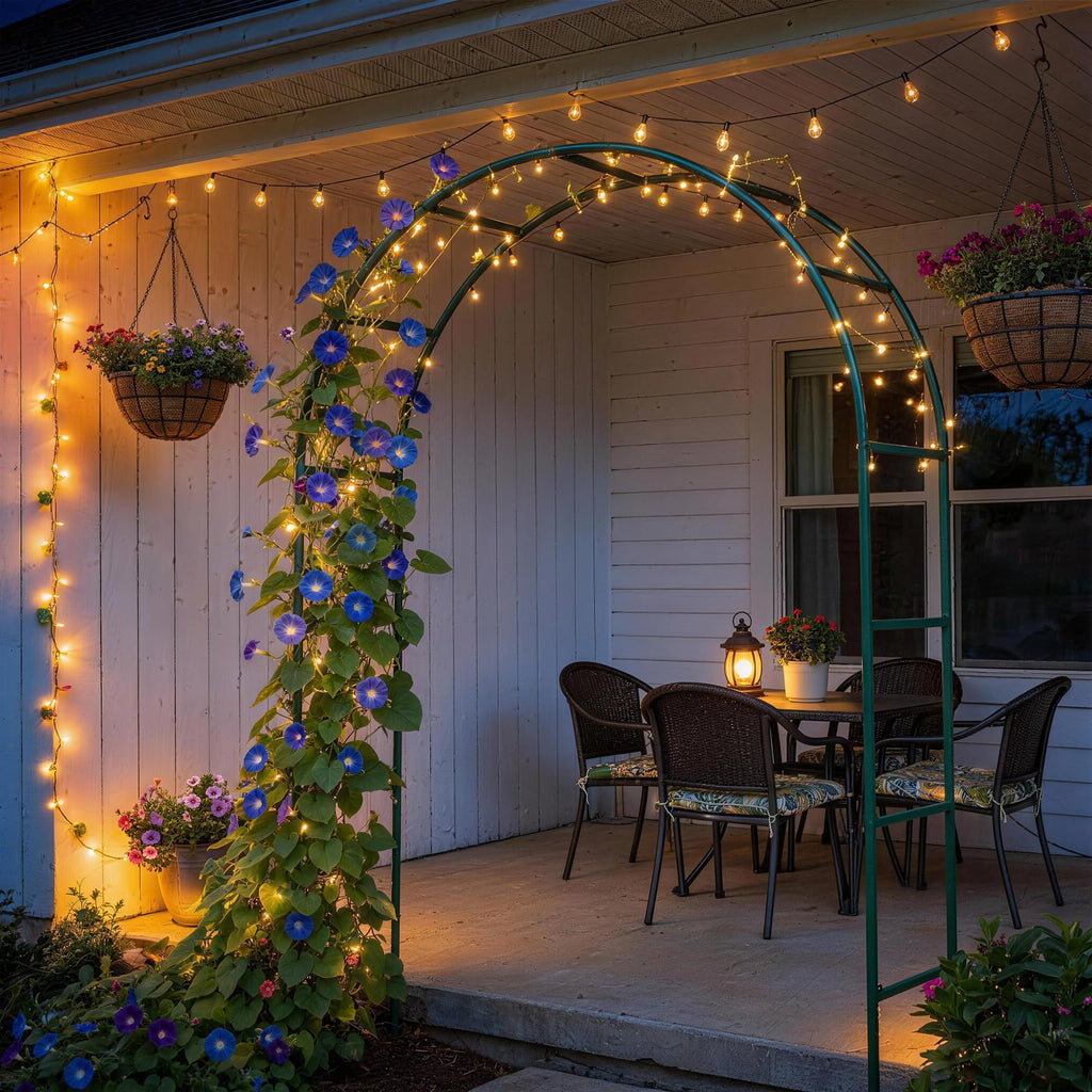 Fecita Thickened Rustproof Garden Arch Metal Trellis for Climbing Plants
