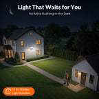 LEPOWER LED Security Lights Motion Sensor Light Outdoor, 38W 4200LM Light, 5500K, IP65 Waterproof, 3 Head Detected Flood Light for Garage, Yard, Porch (White)
