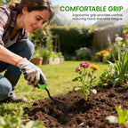 Garden Guru Hand Rake Cultivator Claw Soil Tiller with Ergonomic Handle - Military Grade Steel & Rust Resistant - 5 Tine Japanese Ninja Claw - Perfect Pulverized and Aerated Soil