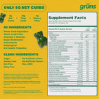 Gruns Multivitamin for Kids, Super Greens Gummies, Superfood Gummy Bears with 20+ Vitamins & Minerals, Spirulina, Chlorella, Alfalfa, Prebiotics Fiber for Digestive Health, Adaptogens Supplement, 28ct