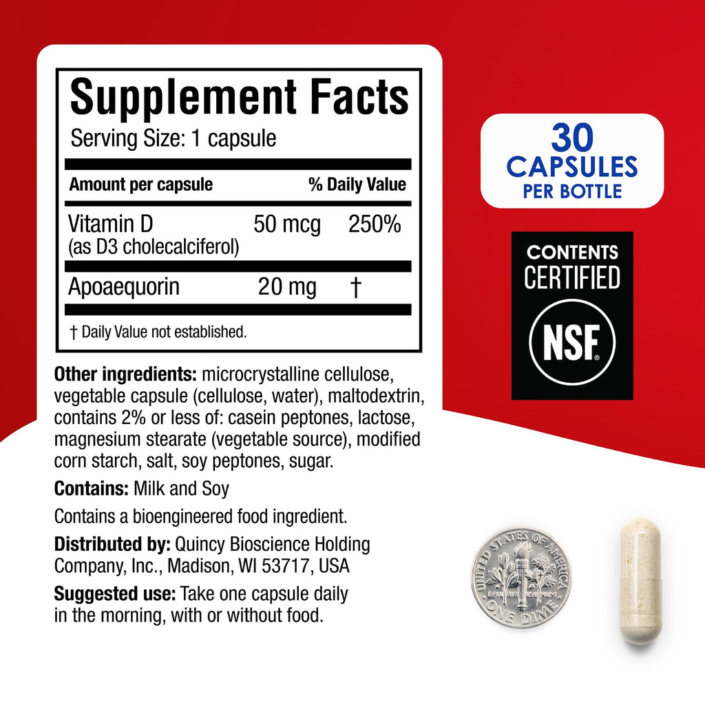 Prevagen Extra Strength - 30 Capsules (1 Month Supply) | Formulated for Your Brain | 20mg of Apoaequorin Plus Vitamin D3 with 7-Day Pill Minder