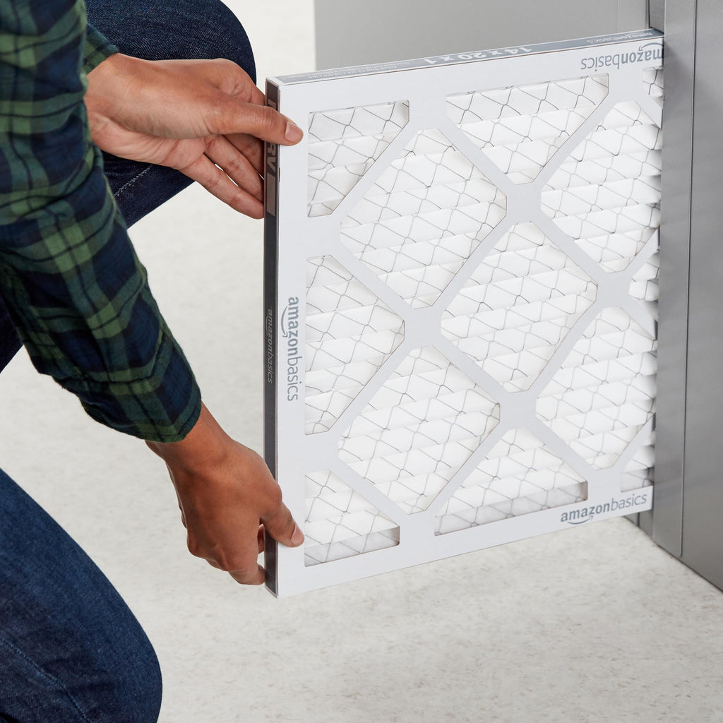 Amazon Basics 14x20x1 Air Filter, MERV 8 AC Furnace Filters, Allergen Control , Electrostatic, Removes Dust Pollen and Lint, 6-Pack (Actual Size: 13.75" x 19.75" x 0.75")