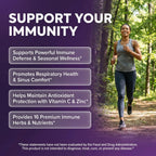 Organic Immune Support with PAU D'Arco Garlic Cayenne Pepper Oregano Ginger Grapefruit Onion Black Seed Sea Moss Black Pepper Zinc Eucalyptus Vitamin C Vitamin D Organic Soursop By Clean Nutra