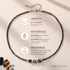 Triple Protection Necklace Gifts for Women, Healing Crystals Choker
