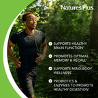 NaturesPlus BrainCeutix Multivitamin Capsules - 90 Capsules - Supports Cognition, Concentration & Clarity - Enhances Memory - Vegan, Gluten Free, Non-GMO - 30 Servings