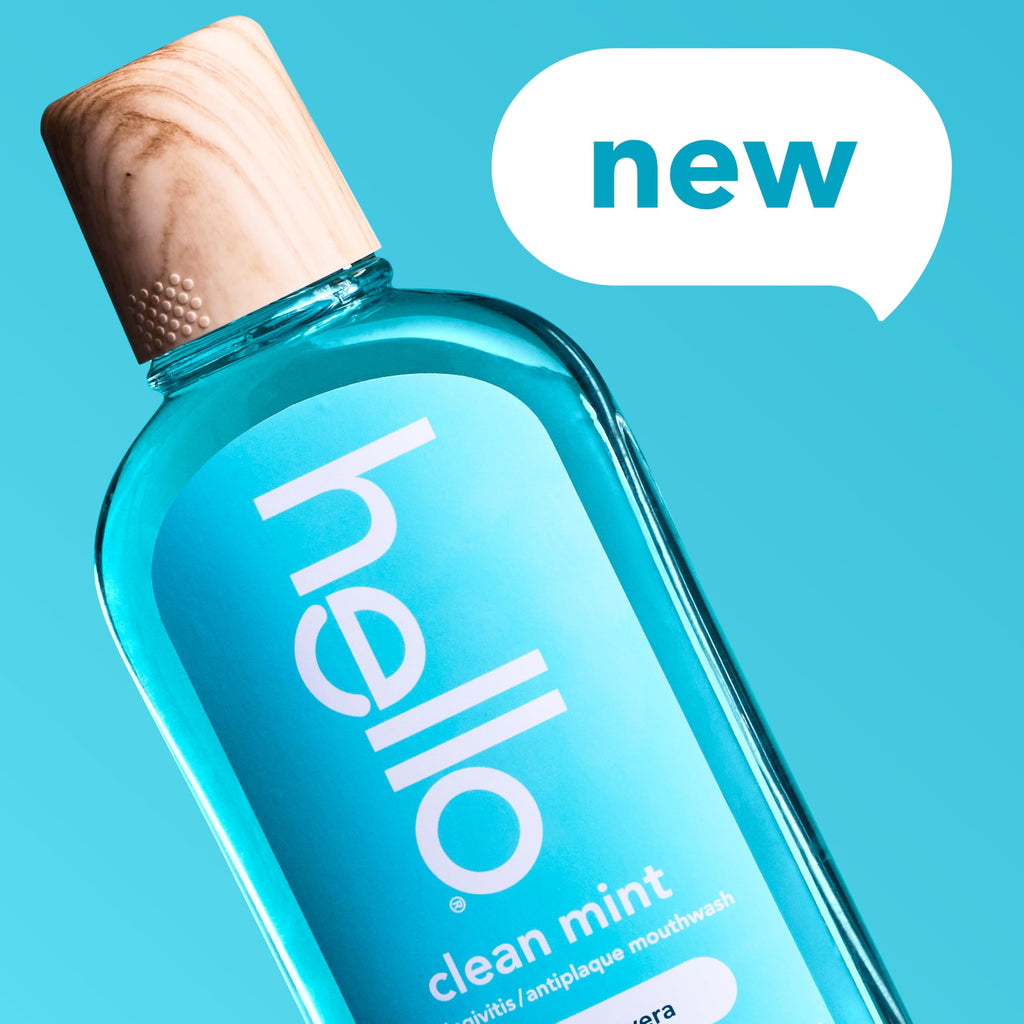 Hello Clean Mint Antigingivitis Mouthwash with Aloe, 3 Pack, 17.6 fl oz