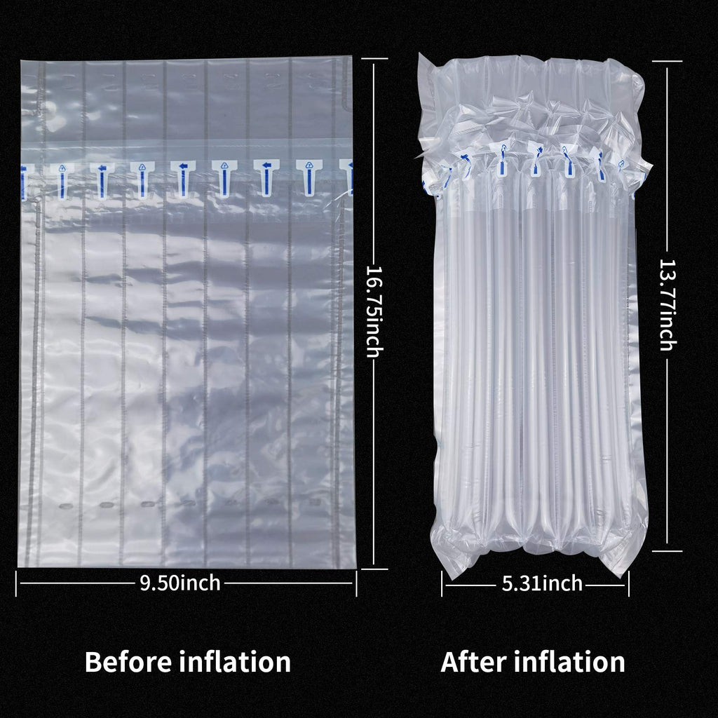 Wine Bottle Travel Protector Bags, Conilly 50 Packs Inflatable Air Column Packaging Bubble Bag with Free Inflator Pump, Reusable Wine Bottle Protector,Safe Choice for wine Transportation
