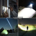 WdtPro Rechargeable Flashlights 2 Pack, Super Bright LED High Lumens Tactical Flash Light with LCD Battery Display, Zoomable 3 Modes, Powerful Handheld Flashlights for Home Emergencies Camping Outdoor