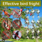 9 PCS Stainless Steel Bird deterrents for Outside,3D Bird Scarer Discs Set Pigeon Deterrent,Crow Deterrent,Bird reflectors to Keep Birds Away Woodpecker Deterrent for House
