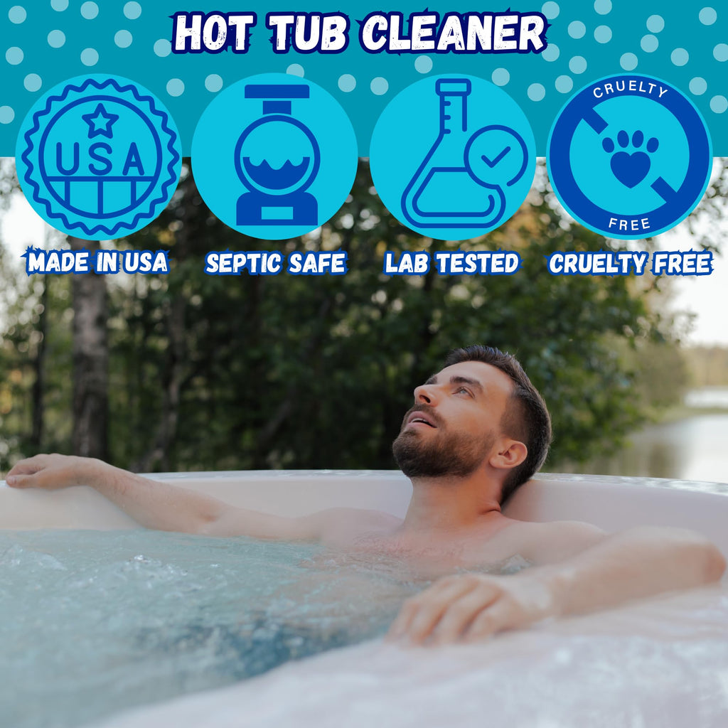 Ahh-Some - Hot Tub Cleaner & Purge Packet | Clean Pipes, Jet Line & Jets Gunk Build Up | Clear & Soften Water for Hot Tub, Jetted Tub, Swim Spa | Top Clarifier Up to 450 Gallons of Water (Pack of 4)