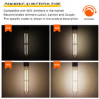 Sphoon Tubular Light Bulb 7.3 Inch Dimmable T10 LED Bulb E26 6W 60 Watts Edison Bulbs 4000K White Light,185mm Long for Wall Sconces, Pendant, Livingroom, 4-Pack