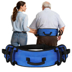 Rhino Valley Gait Belt for Senior with 7 Handles, 59" Anti-Slip Gate Belts Medical for Elderly, Transfer Belt with Quick Release Buckle, Elderly, Physical, Handicap, Bariatric Therapy, Blue & Black