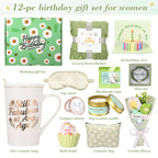 Daisy Birthday Gifts for Women Self Care Gifts Spa Gift Baskets for Women, Happy Birthday Gift Box for Mom Daughter Sister Girlfriend Best Friend,Thinking of You Get Well Gift for Her