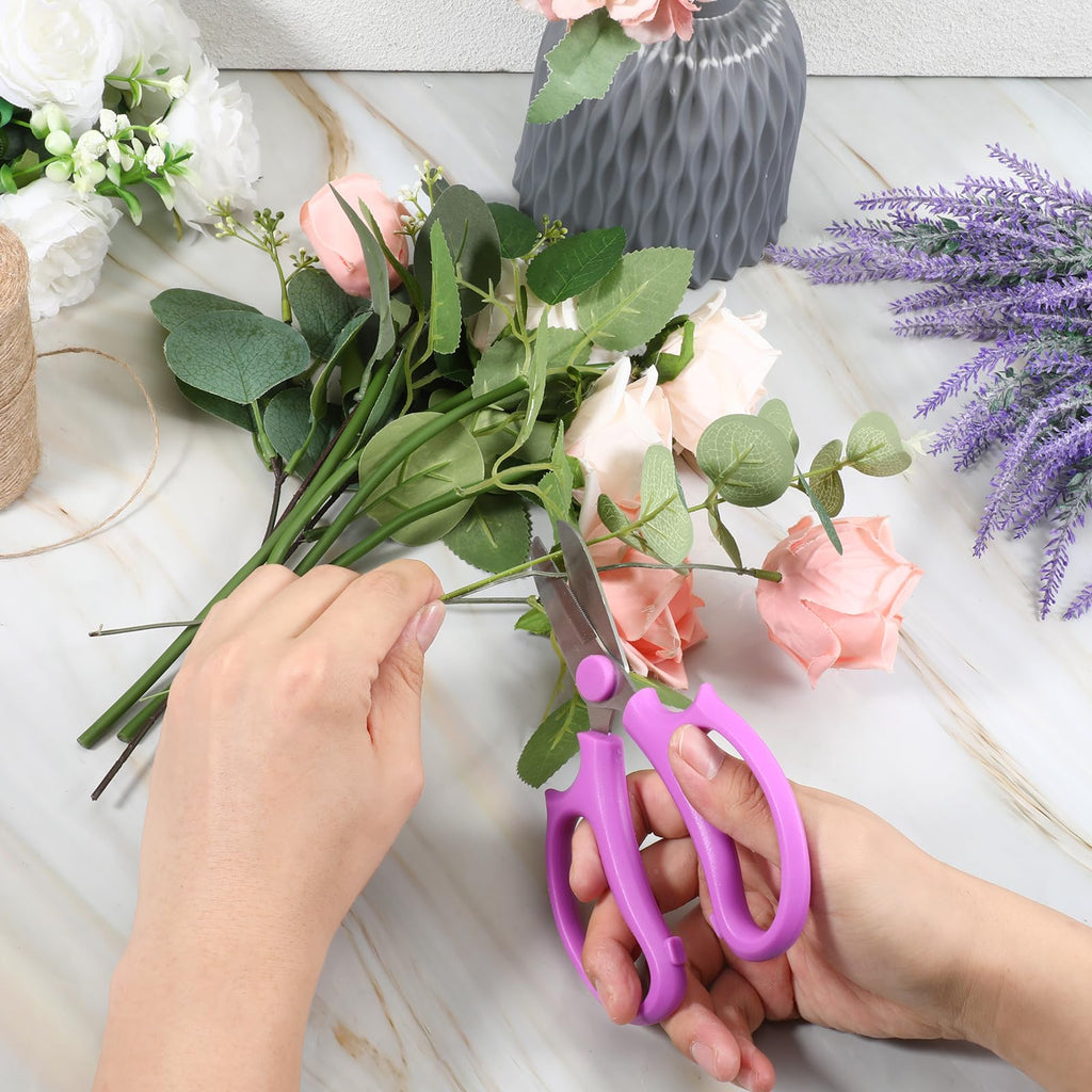 16Pcs Floral Scissors Garden Flower Scissors Shears for Cutting Fresh Flower Floral Cutters Garden Shears for Gardening Flowers Arrangement, Trimming Plants, Stainless Steel