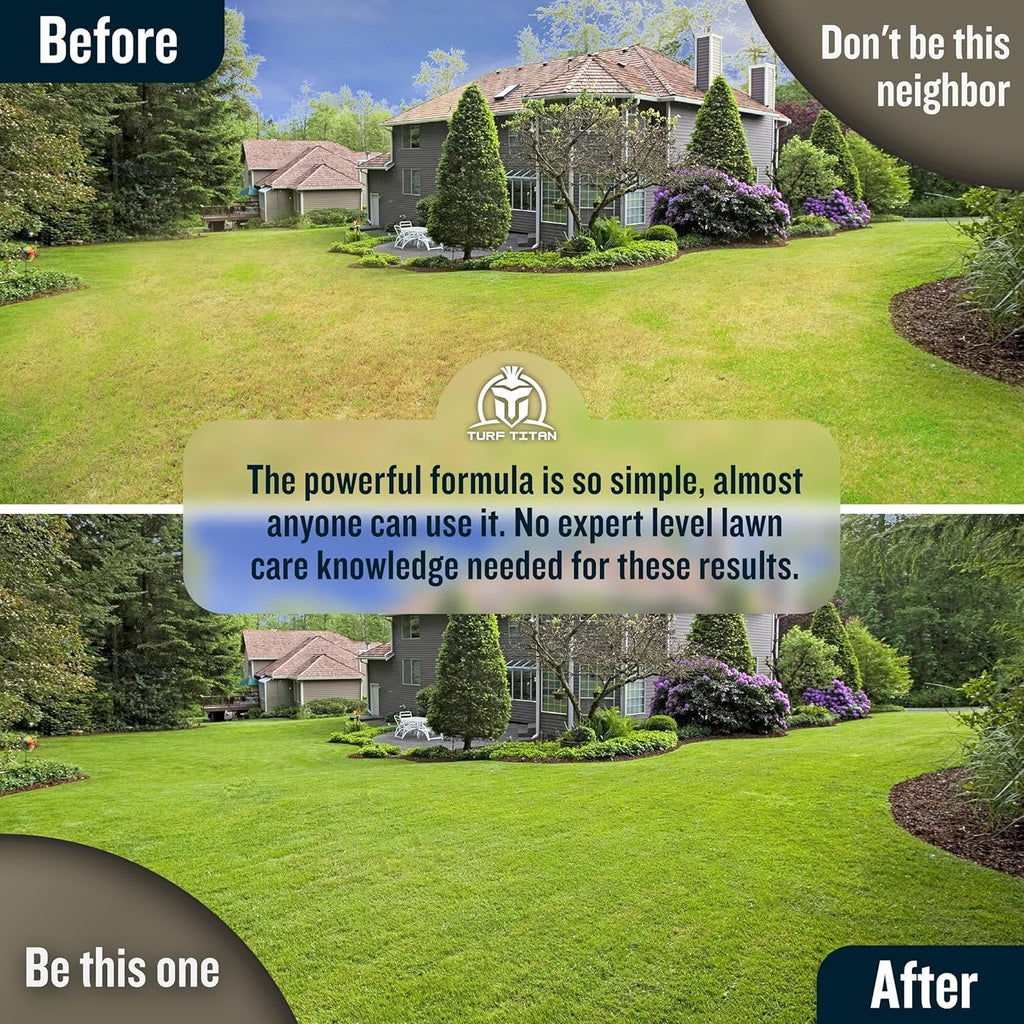Turf Titan Thatch Buster Lawn Aerator & Grass Dethatcher (1 Gallon) – All-Natural Liquid Soil Loosener & Conditioner for Green Grass – Healthy Soil in 45 Days – Covers Up to 24,000 Sq Ft