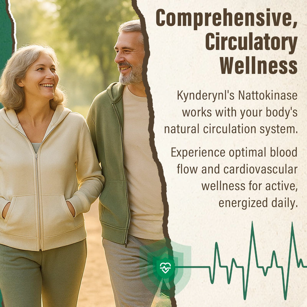 Kynderynl Nattokinase Supplement 10000FU – Organic Natto Enzyme 500mg for Circulatory Wellness, Enteric-Coated Tablets Aiding Digestion & Assisting Absorption, Vegan, 90 Tablets (90-Day Supply)