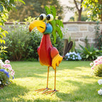 Ultym 19.7" Metal Tiki Decor, Outdoor Garden Art Bird Statues