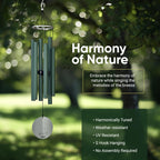Nature’s Melody Aureole Tunes Wind Chimes – Outdoor Windchime with 6 Tubes Tuned to B Pentatonic Scale, 100% Rustproof Aluminum, Powder Finish & S Hook Hanger for Sympathy, Memorial Gift or Zen Garden