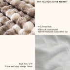 Serenhom 50"x60" Ultra-Soft Fuzzy Faux Fur Throw Blanket, Brown Tie Dye