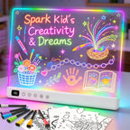 Lumiboard Led Drawing Board with 13 Light Effects, 16" Rechargeable Glow Doodle LED Note Board with Colors, Neon Light Up Drawing Tablet Gifts for Kids for Easter Birthday Christmas Gift Ideas