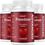 (3 Pack) Heart Freedom - Heart Freedom Capsules, Official HeartFreedom Pills All Natural Ingredients - Maximum Strength, Premium Advanced Formula Support Health & Wellness, 180 Capsules for 3 Months