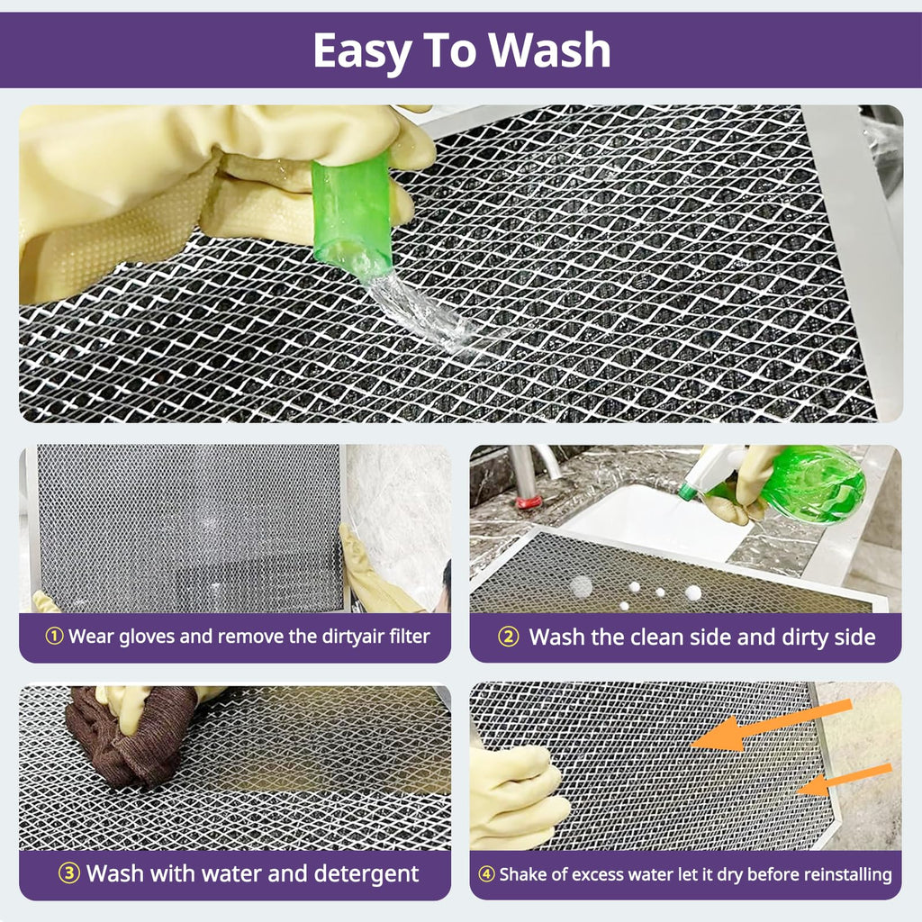 Nexiview 24x30x1 Furnace Filter-MERV8, Washable & Reusable Electrostatic Air Filter, AC/HVAC Furnace Filter, Permanent Air Filter, Breathe Fresher, Easy Install