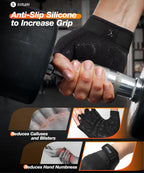 SIMARI Breathable Workout Gloves for Men & Women, Weight Lifting Gloves with Padded, Grip, Full Palm Protection, Gift for Gym Exercise, Cycling, Weightlifting Training, Fitness, Black, Size XS