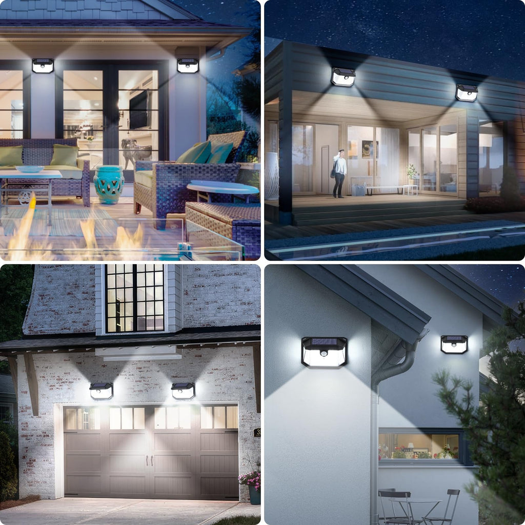 Solar Outdoor Lights, 12-Pack Super Bright 178 LEDs Motion Sensor Wall Light with 270° Wide Angle & 3 Modes, Waterproof Solar Powered Security Light for Patio Garden Garage Front Door