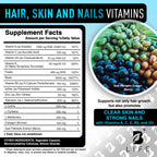 Men’s Hair Growth Supplement – Biotin & Collagen Hair Vitamins for Men – Thicker, Fuller Hair, Nail & Scalp Support – Hair Loss Supplement with Zinc, Selenium & Vitamins A C D E – 240 Capsules