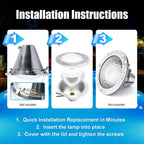 Generalman 500W R40 120V Pool Light Bulb for Inground Pool & Spa – 3000K Warm White, E26 Base, High-Power, Compatible with Pentair & Hayward Fixtures, 3,000-Hour Lifespan (2 Pack)