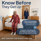 Smart Caregiver® Bed and Chair Exit Alarm System for Fall/Wandering Prevention – Know When They get up! Includes Monitor with 10in x 30in Bed Sensor Pad and 10in x 15in Chair Sensor Pad