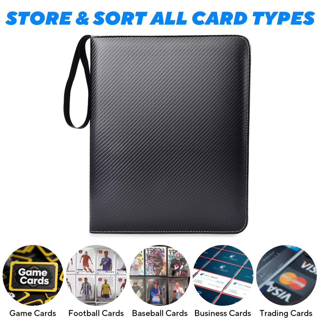 ULLTOON Portable 9-Pocket Trading Card Binder, Holds 1080 Cards