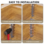 25pcs 2x8 Joist Hangers with Screws, 20-Gauge Galvanizing Face Mount Joist Hanger for Wood Posts, Hurricane Rafter Ties Clips, 2x8 Brackets for Floor Deck and Ceiling Trusses, Lumber Beam Connectors