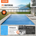 VEVOR Solar Pool Cover, 32 x 16 ft Rectangle Solar Cover 12 mil for Pools, Inground Above Ground Swimming Pool Solar Blanket with Bubble, Heat Retaining Solar Covers Blue