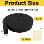 Tlswshsy 2 in x 6.5 ft Air Conditioner Foam Tape - 3Pcs Non-Adhesive Foam Seal Strip with Glue Point for Door & Window Seal