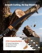 VEVOR Manual Pole Saw, 7.3-27 ft Extendable Tree Pruner, Sharp Steel Blade High Branches Trimming, Manual Branch Trimmer with Lightweight 8 Fiberglass Handles, for Pruning Palms and Shrubs