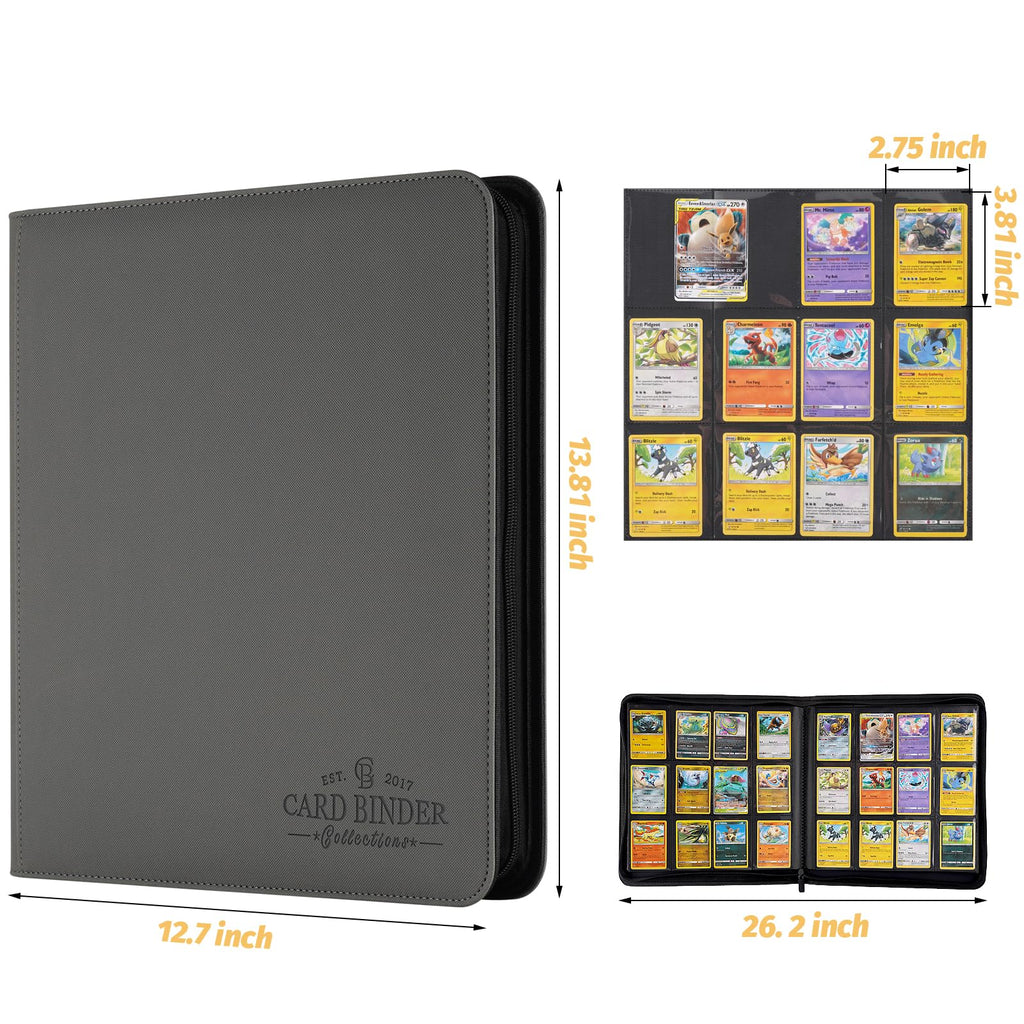 Foalgo Trading Card Binder, Card Collection Binder Album Folder with 720 Side Loading Pockets, 12 Pocket Trading Card Album Folder for TGC,MTG, Baseball Cards, Yugioh