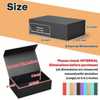 RYDDOY 5 Pack Black Gift Box, 9.5x6x3'' Gift boxes for Presents with Lids Magnetic Closure Rectangle Collapsible for Groomsman Proposal Box, Wedding, Christmas, Halloween, Birthday Gift Packging