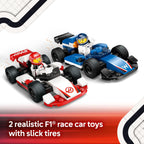 LEGO City F1 Williams Racing & Haas F1 Race Car Toys - Car Building Toy Set for Kids, Boys and Girls, Ages 4+ - F1 Preschool Toy for Fans - Gift Idea for Birthdays - 60464