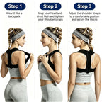 sundpik Posture Corrector for Women and Men, Adjustable Upper Back Brace, Breathable Back Support Straightener, Providing Pain Relief from Lumbar, Neck, Shoulder, and Clavicle.