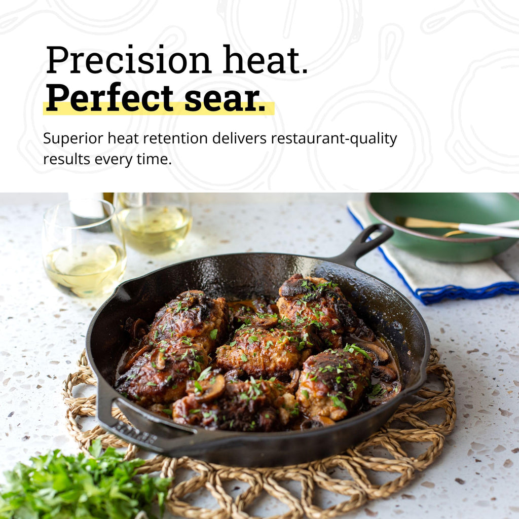 Lodge Pre-Seasoned Cast Iron Skillet, PFAS-Free, 12 Inches