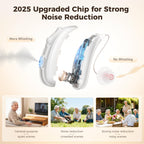 Hearing Aids for Seniors,Hearing Aids with Bluetooth, Rechargeable Hearing Aids with LED Digital Display, FSA&HSA Eligible, Intelligent Noise Cancellation, 5 Levels of Volume Adjustment, Hearing Amplifiers with APP, Easy to Use and Clear Sound