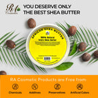 RA COSMETICS 100% Pure Shea Butter, Ivory – 16oz | Raw Unrefined African Shea Butter from Ghana | Ultra-rich Moisturizer for Dry Skin | Whipped Texture | Ideal for DIY Skincare & Haircare Routines