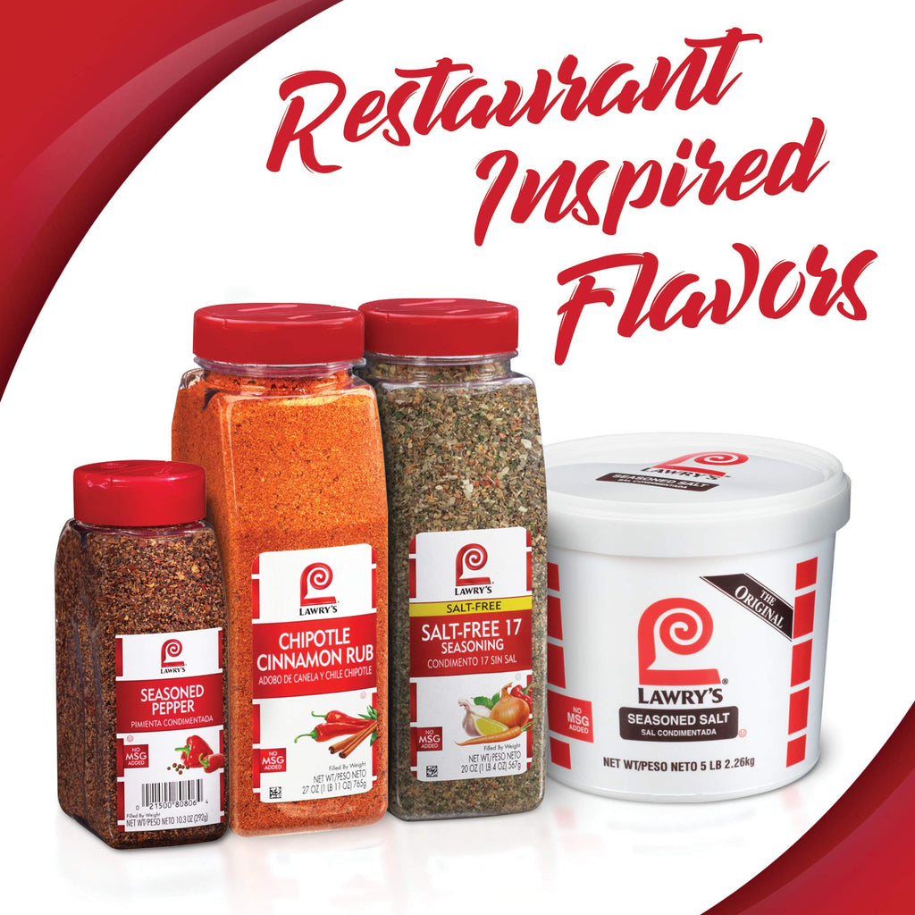 Lawry's Seasoned Salt, 50 lb - One 50 Pound Bucket of All-Purpose Seasoning Salt, Perfect for Restaurants and Caterers, Made With Blend of Salt, Garlic, Turmeric, Celery, Paprika and Other Spices