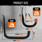 HORUSDY 10-Pack Garage Hooks, Utility Hook, 9" & 6” Garage Heavy Duty Wall Hook for Bikes, Kayak and Hanging Ladders