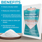 Non-Chlorine Spa Shock Oxidizer for Hot Tub, Chlorine-Free Treatment & Enhanced Oxidizing Shock for Hot Tubs & Spas, Single Dose Packets for Easy Hot Tub Maintenance & Treatment - 24 Packs (3lbs)