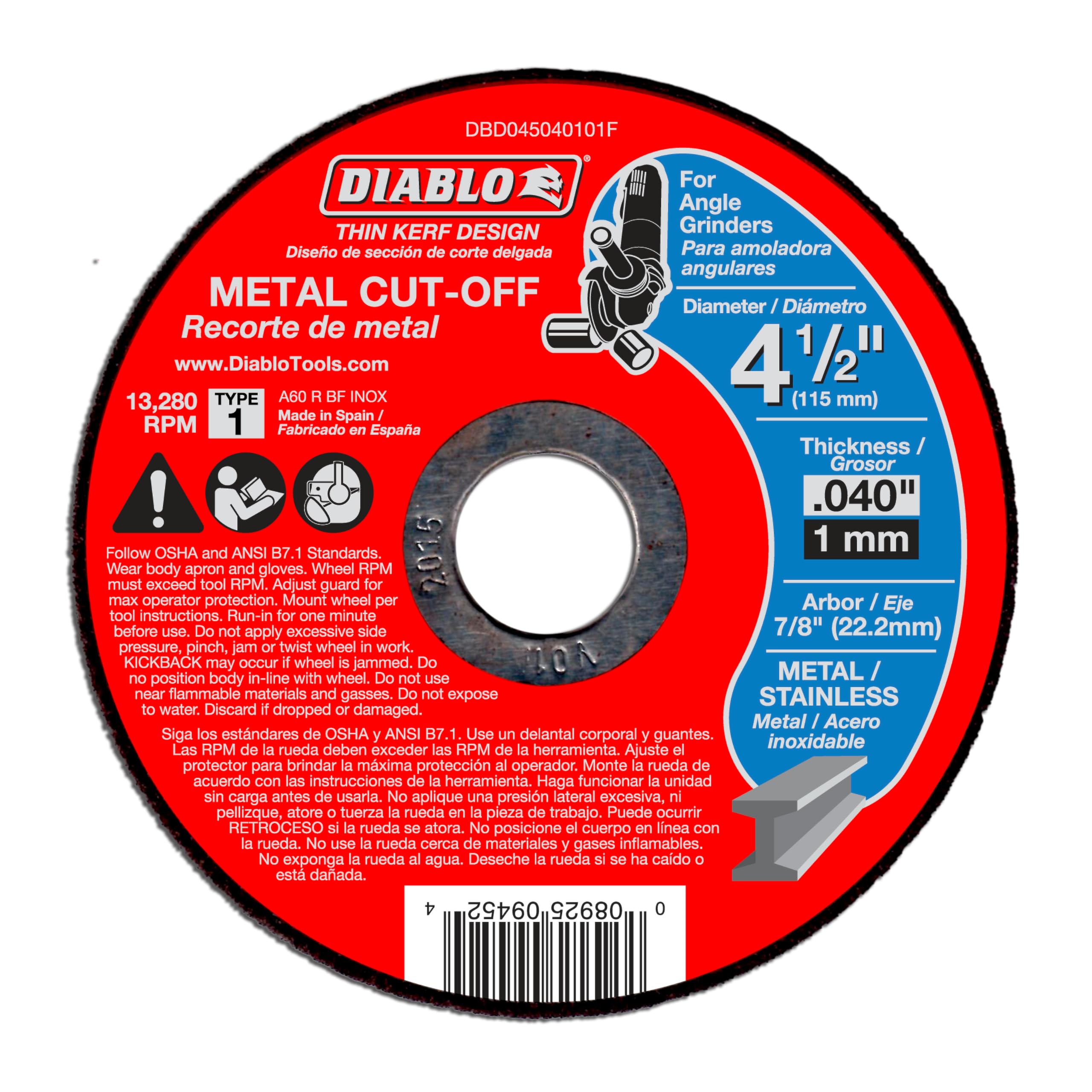 Diablo Metal Cut-Off 4 1/2 10 Pack