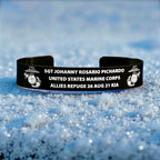 Center Mass, Inc. Legacy Band - Personalized ID & Memorial Bracelet - 2 Size Options - Black Metal