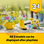 LEGO Creator 3 in 1 Flowers in Watering Can Building Toy Set - Fun, Creative Activity for Kids, Girls and Boys, Ages 8+ - Options to Build Rain Boots or Birds - 31149